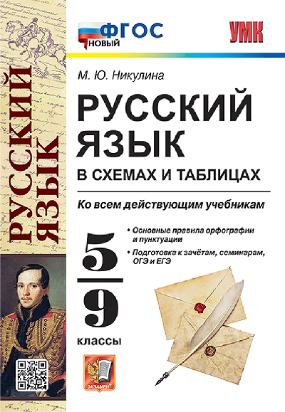 Никулина. УМК. Русский язык в схемах и таблицах 5-9 класс. ФГОС НОВЫЙ