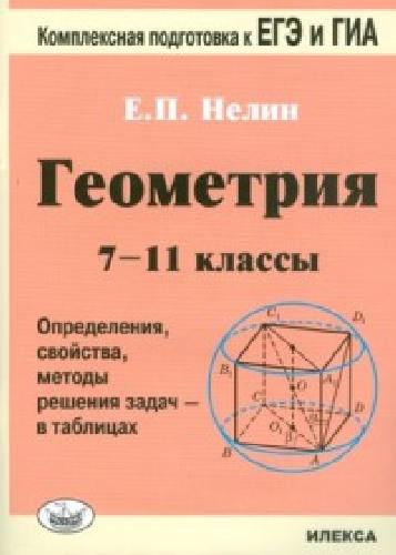 Нелин. Геометрия. 7-11 класс. Определения, свойства, методы реш. задач - в таб. Подготовка к ЕГЭ и ГИА.(ОГЭ).
